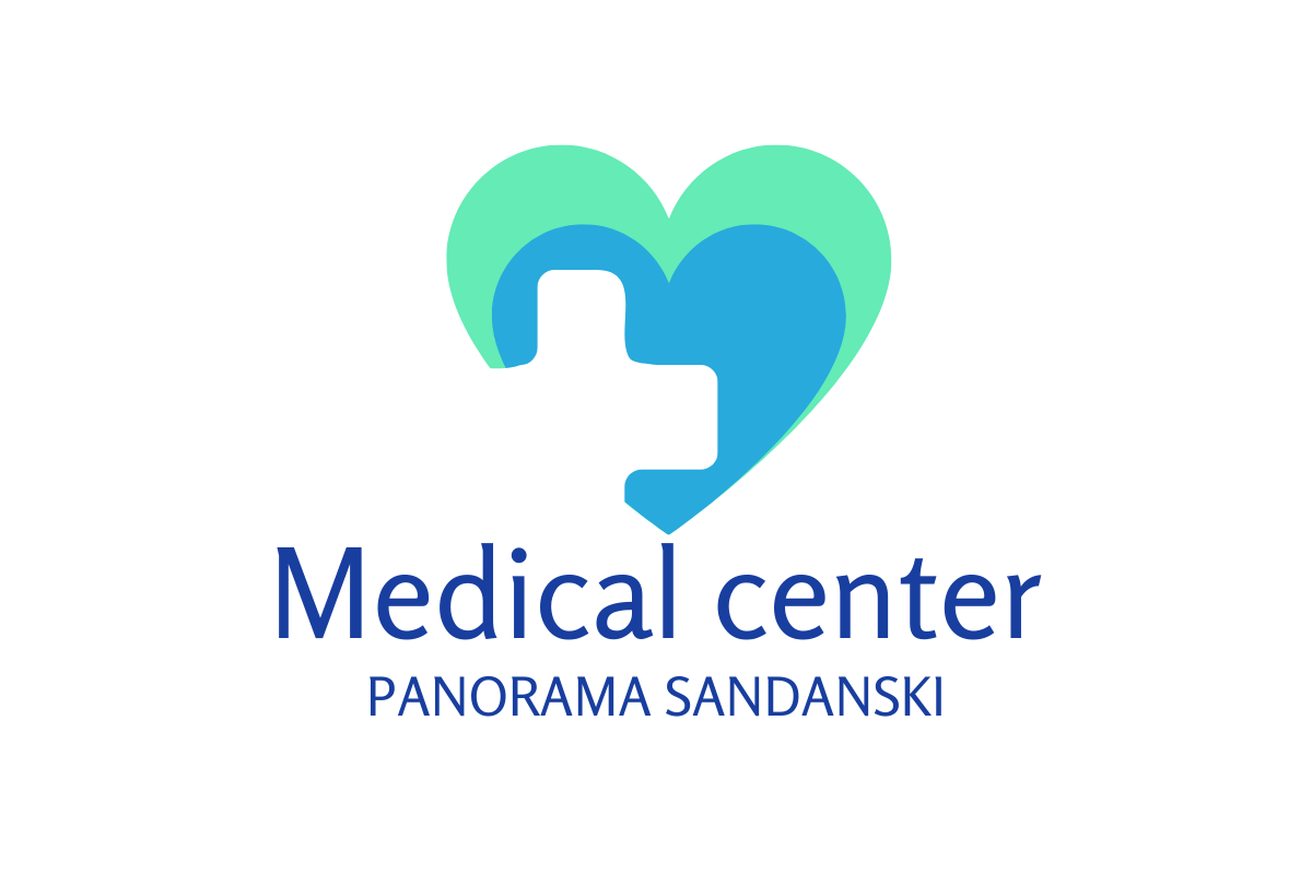 Blue, white and green Medical care logo (1)